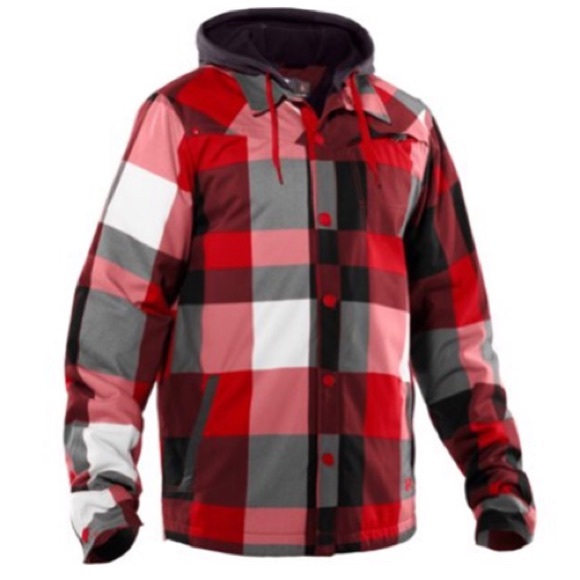 under armour plaid fleece jacket